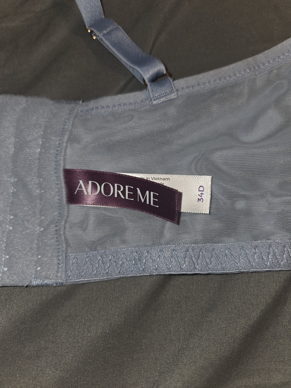 NWOT Adore Me Light Blue Lace Balconette Bra - Picture 2 of 7
